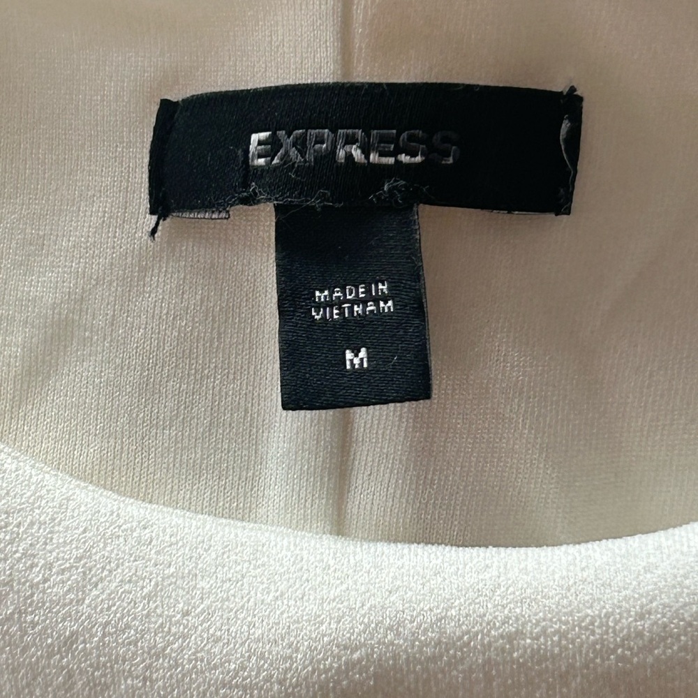 Express Crew Neck Cap Sleeve Tie Wrap Mini Sheath Dress - Picture 5 of 7